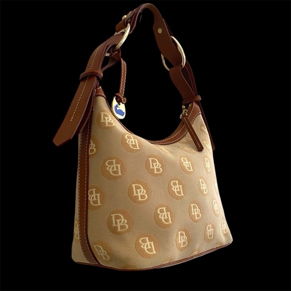 Dooney and Bourke Signature Jacquard Hobo Bag - Picture 2 of 13